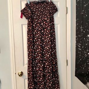 NWT black floral maxi